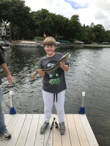 Fishing off the dock